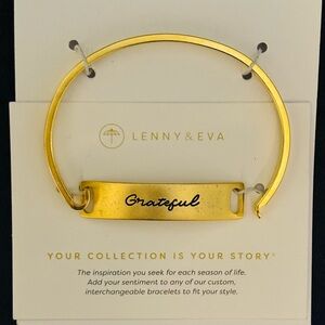 Lenny and Eva Bangle Bracelet with Grateful Sentiment